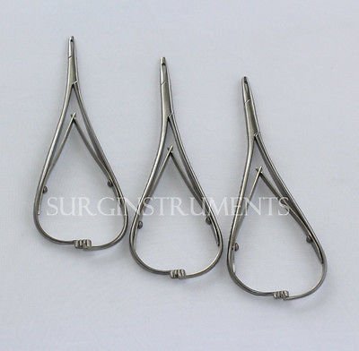 3 Mathieu Pliers - Boynton Mathieu Needle Holder 5.5 Small Mouth Tip Point
