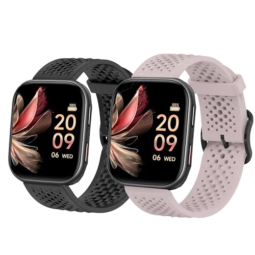 Bracelet en silicone 20mm 22mm pour montre connectée FITVII HM57 HM78 HM68