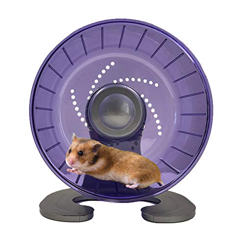 Image of Petest Hamster Exercise Wheel, Silent Spinner Hamster Running Wheels, Diameter 6.7 inch, Purple