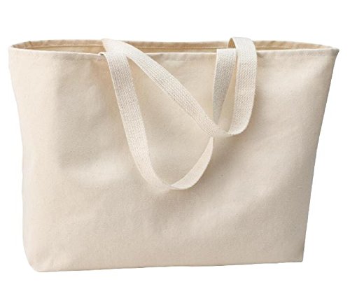 Bolsa de algodón de sarga de gran tamaño para compras (12, natural)