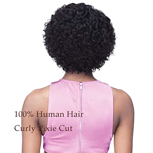 Short Curly Pixie Cut Lace Front Wigs 6 inch, 13X1 Human Hair HD Lace Front Wigs Plucked for Women 6 Inch, Natural Black - Image 5