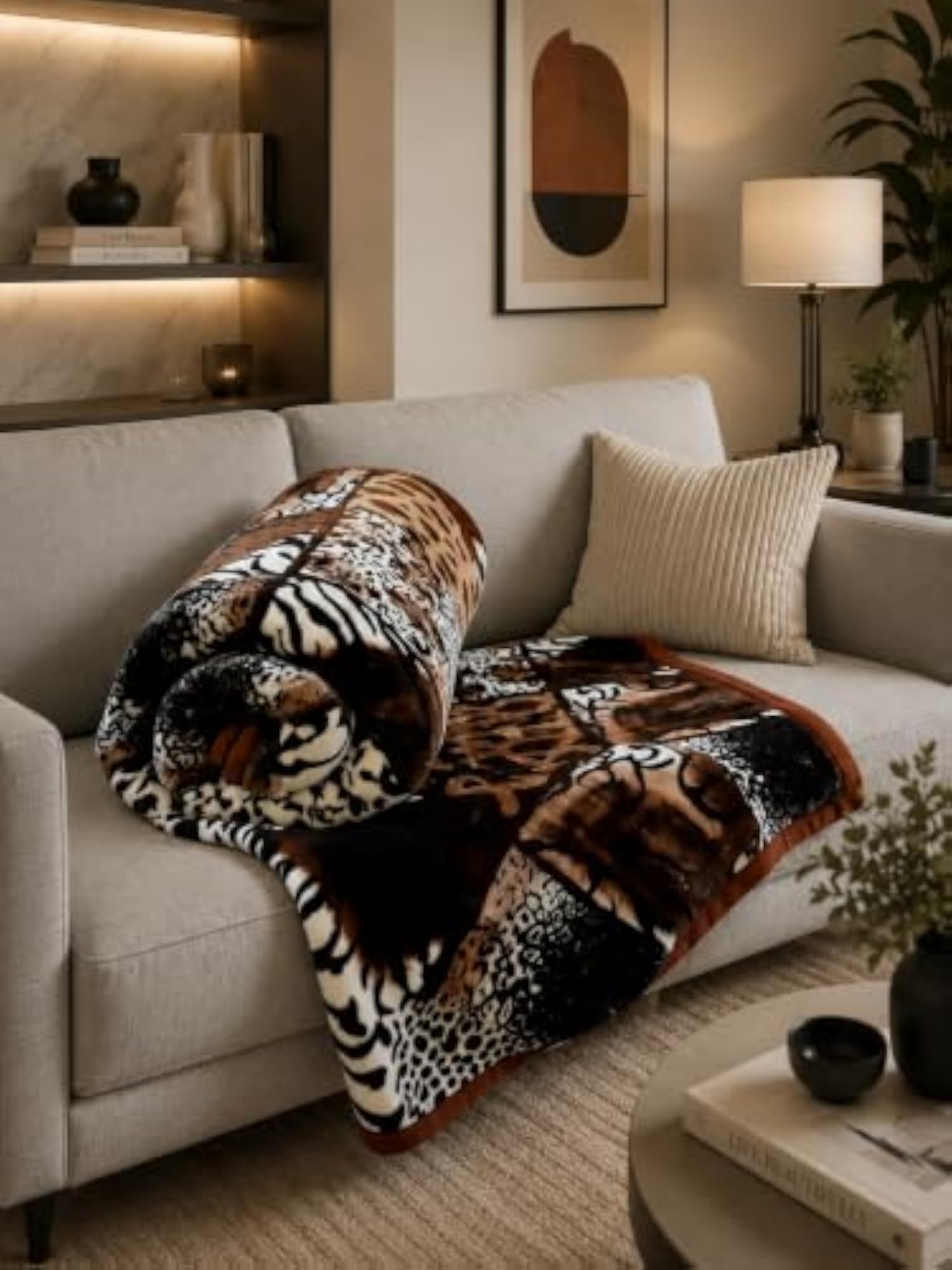 Woolen Blend Warm & Cozy Mink Blanket for Heavy Winters