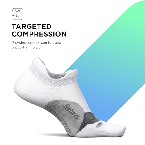 Image of Feetures Elite Light Cushion No Show Tab Sock Wave