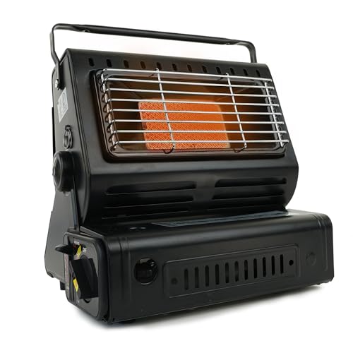 Eurocatch Calefactor a gas - Calefacción de terraza - Calefactor de camping - Regulable - Portátil