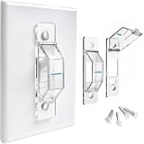 2 Pack Light Switch Cover Guard,Wall Light Switch Lock With Glow In The Dark Effect, Child Proof Wall Switch Cover Keeps Lights or Switches from Being Accidentally Turned ON or OFF （Clear)