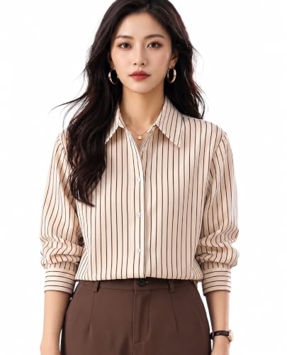 Image of URBAN OX Women's Casual & Corporate Wear Comfort Shirt - Stylish Korean Tops for Women, Formal Shirts for Women Office Wear, Oversized & Wrap Tops, Plus Size