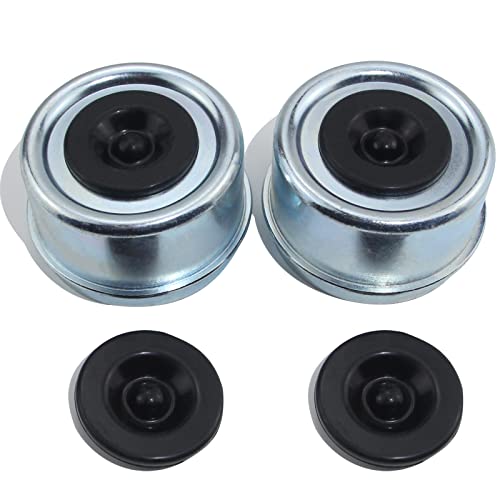 iBroPrat 2pcs Trailer Axle Dust Cap Cup Grease Cover 2.44
