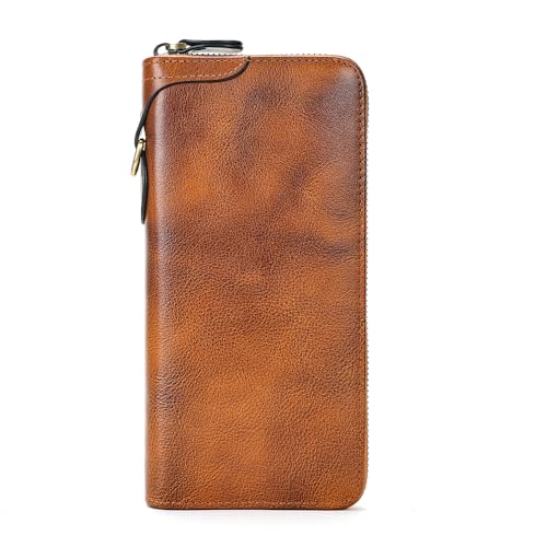 Women's Wallets Stylish Genuine Leather Tri-fold Wallet for Women - Slim, Multi-color Card Holder and Black Clutch Purse