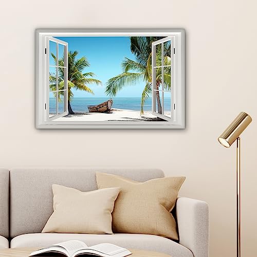 Impression sur toile 60x40 cm tableau mural moderne décoration salon plage - 6