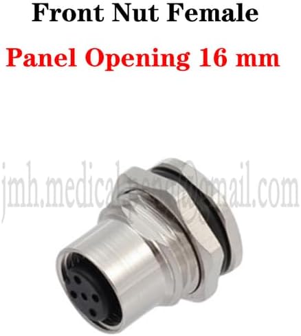 M12 3P 4P 5P 8P 12Pin Waterproof IP67 Aviation Male Female Fixed Socket Front Panel Rear Panel Lnstall Cable Welding Connector - (Color: Front Nut Female, Type: Welding Type, Pins: 5P B Type Pin)