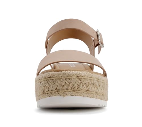 Image of Soda CLIP ~ Women Open Toe Ankle Strap Platform Espadrille Sandal