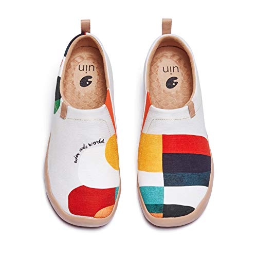 Image of UIN Shoes for Women Slip On Sneakers Comfortable Lightweight Barefoot Travel Art Painted Casual Loafers