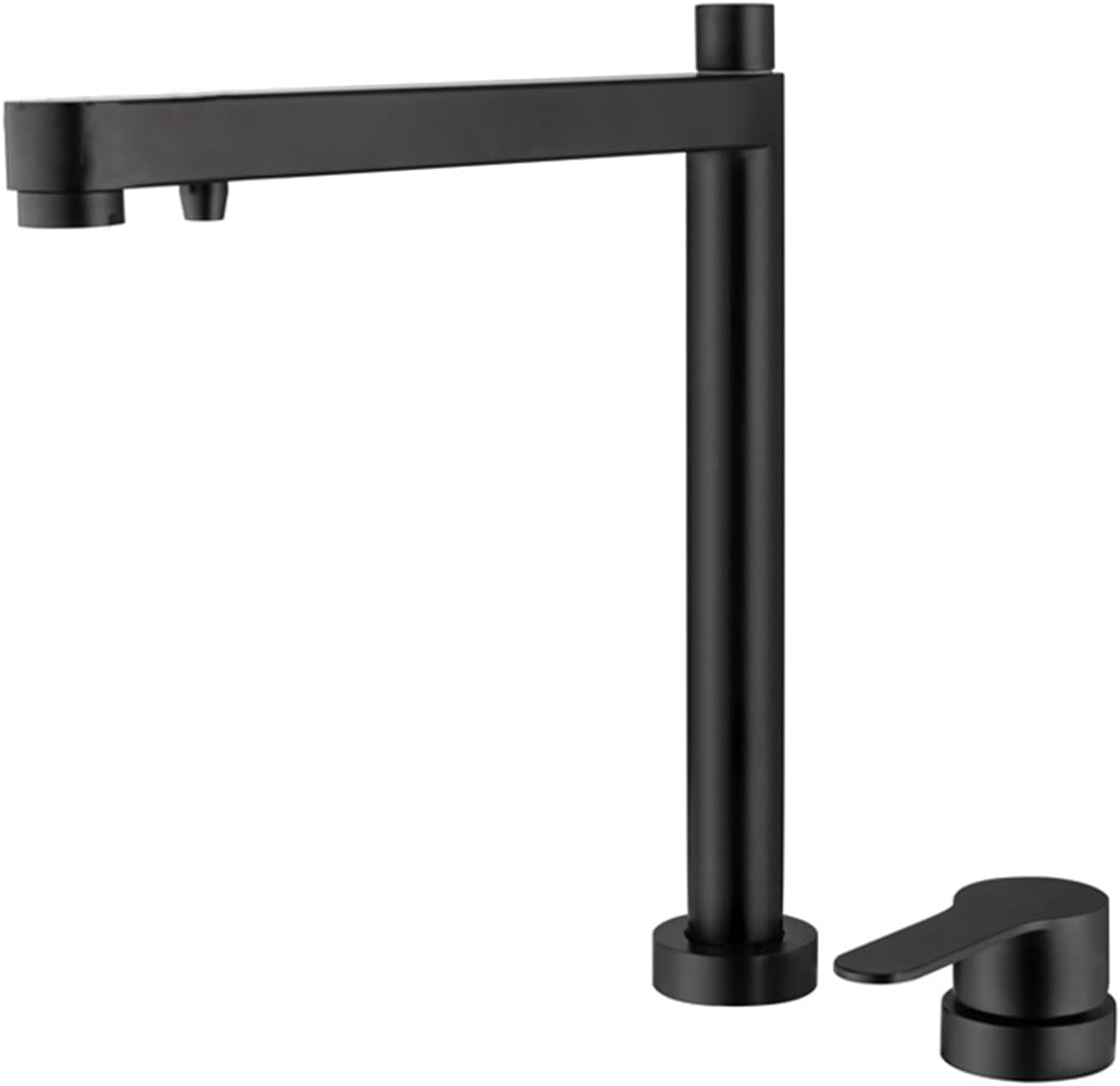Grifo de 3 vías, grifo negro con filtro de agua de 3 vías, grifos de cocina para beber, grifo de cocina para ventana frontal, caño giratorio de 360 ​​°, agua fría y caliente