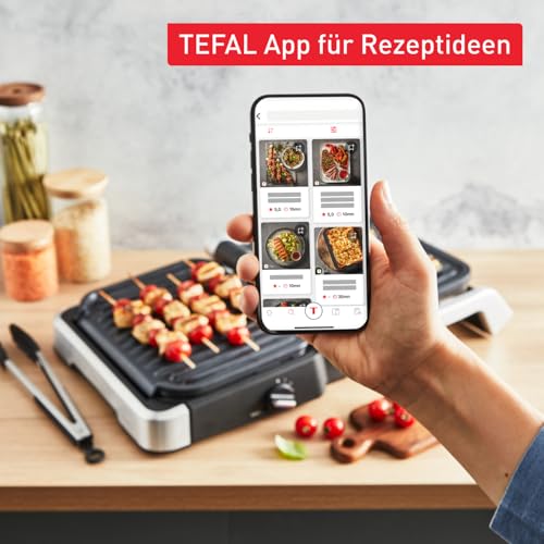 Tefal OptiGrill 4in1 Kontaktgrill mit Backschale, Aufklappbar, Tischgrill, 9 automatische Programme, Garstufenanzeige… – Ansicht 5