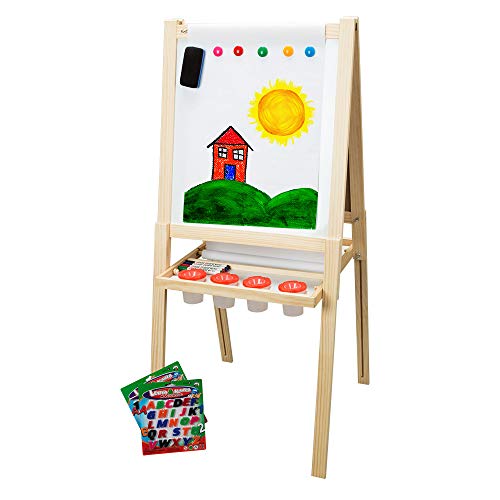 First Impressions Children's Solid Wood Art Easel (2nd Edition) Dry Erase Board