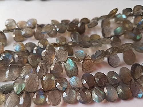 Labradorite bleu flash briolette poire de qualité gemme - 3
