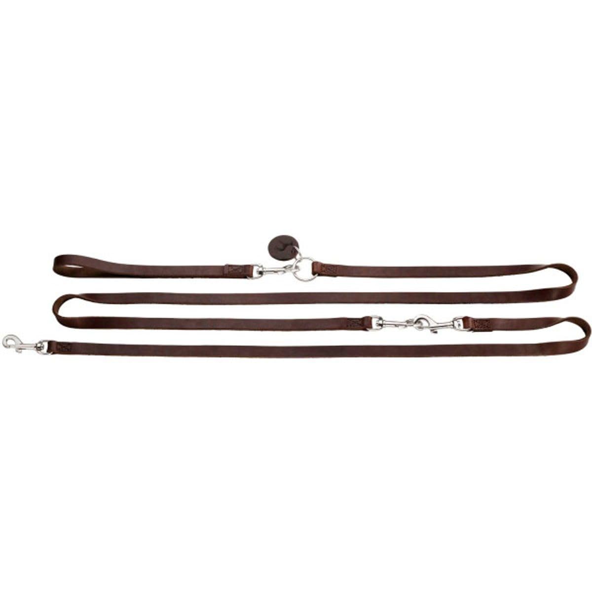 HUNTER Combi Leash 6 en 1 Solid Education 18/310 en Cuir de Vachette véritable Souple Marron foncé