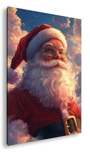 Impression d'art XXL Père Noël deyoli 90x60 cm pour grand tableau décoration salon