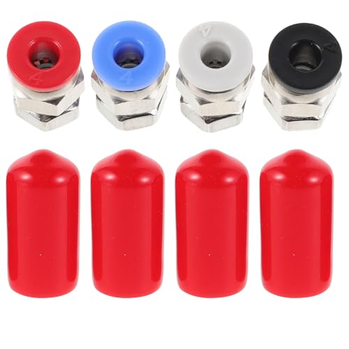 BUGUUYO 2 Sets Pc4-m6 Pneumatic Feed Tube Connector for 3d Printer Filament Dryer, 4x2.5mm Ptfe Tube Fitting Extruder Ad