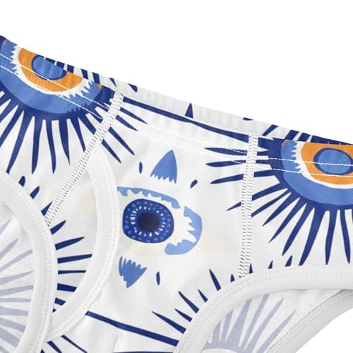 KLL abstract Evil Eye White Baby Boys Pure Cotton Underwear Briefs Breathable Undies4