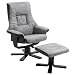 HOMCOM Relaxsessel mit Hocker Drehbar TV Sessel Grau 78 x 82,5 x...