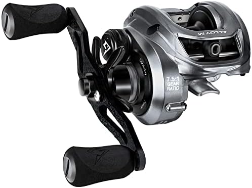Piscifun Alloy M Baitcasting Fishing Reel, Aluminum Frame Baitcaster Reel, 22Lbs Max Drag, 7.5:1 Gear Ratio Low Profile Fishing Reel, Saltwater/Freshwater Casting Reel (Right Handed)