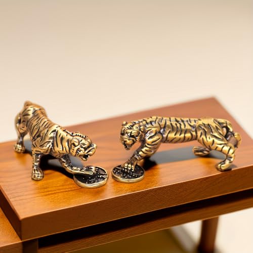 MHYGKTXRA Bronze Mini Tiger Statues