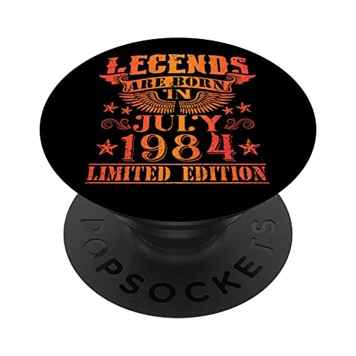 Cumpleaños Julio 1984 Edición Limitada Regalo Legend July PopSockets PopGrip Intercambiable