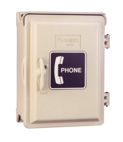 outdoor telephone box - Waterproof Phone Box Enclosure with Spring Loaded Door - Industrial Telephone Enclosure with WALLPLATE Jack & Spring Loaded Door