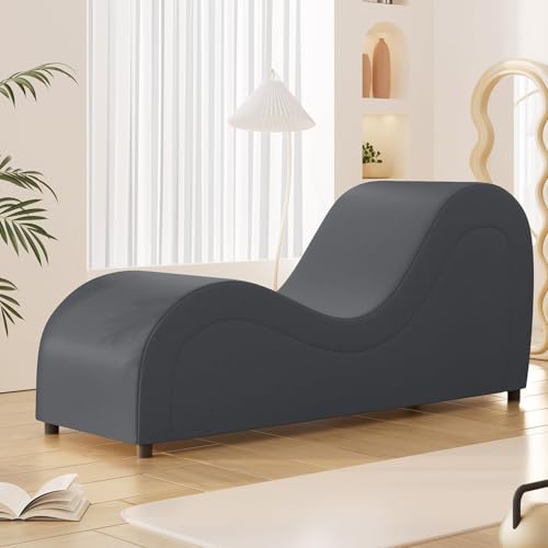 Mjkone Yoga Chair for Adult, Faux Leather Yoga Chaise with