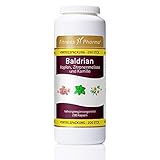 FITNESS PHARMA Baldrian und Hopfen Tabletten I Baldrian (200mg), Hopfen (125mg), Zitronenmelisse (100 mg) & Kamille (100 mg) I 200 Kapseln 550mg pro | Pflanzliches Beruhigungsmittel für Erwachsene