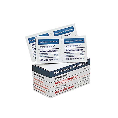 Holthaus Medical YPSISEPT® Alkoholtupfer Tupfer Hautreinigung Alkohol Tücher, 65x25mm, 100St Cover