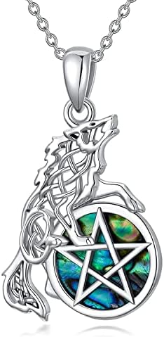 enjoylifecreative Animal Necklaces for Women 925 Sterling Silver Dragonfly Cat Wolf Phoenix Pendant Necklace Animal Jewellery Gifts for Animal Lovers