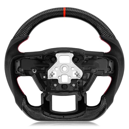 VOONKE Real Carbon Fiber Steering Wheel for Ford F150 2015-2020 without Paddle Shifter Holes without...