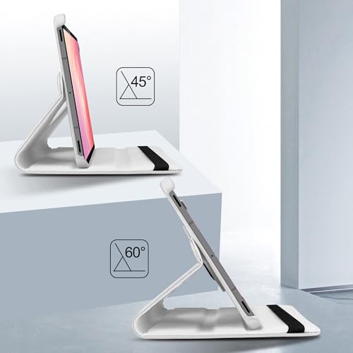 Image of TGK 360 Rotatable Flip Cover for Samsung Galaxy Tab S11 Case 11 inch 2025, Galaxy Tab S10 Lite / S10 FE / S9 FE 10.9 inch / S9 11 Inch 2023 (White)