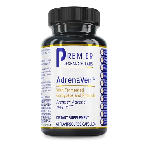 Premier Research Labs 30 Servings-AdrenaVen - Adrenal Health Supplement, Supports Adrenal Gland Health and Stress Response - Organic Adrenal Health - 60 Plant-Source Capsules