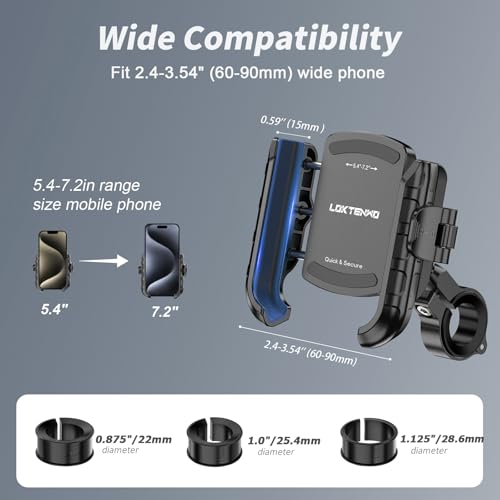 Bike Motorcycle Phone Mount with Aluminum Alloy Mounting