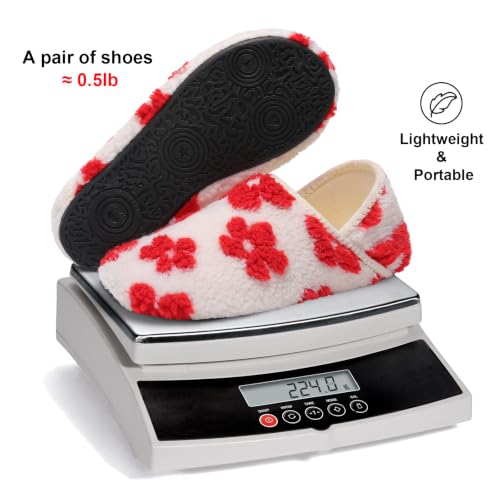 Image of Fires Womens Mens Slippers with Rubber Sole Soft-Lightweight House Slipper Socks Around House Shoes Non Slip Indoor /Outdoor