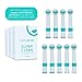 Produktbild happybrush Aufsteckbürsten für Elektrische, Rotierende Zahnbürsten | Ersatzbürsten 9er Pack (3x3 St) | Wechselköpfe Voll Kompatibel mit Oral-B PRO, TriZone, Vitality, Professional Care (Weiß)