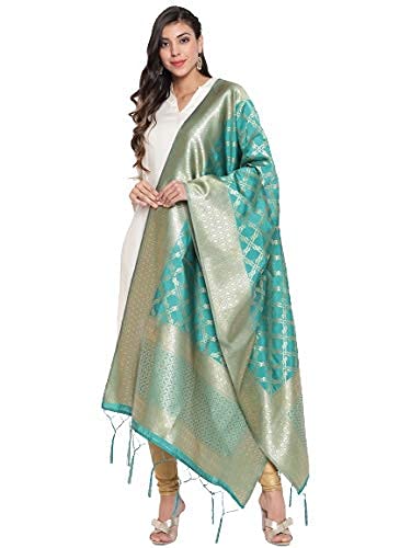 Dupatta Women's Banarasi Silk Woven Dupatta Tassels & Fringes Chunni