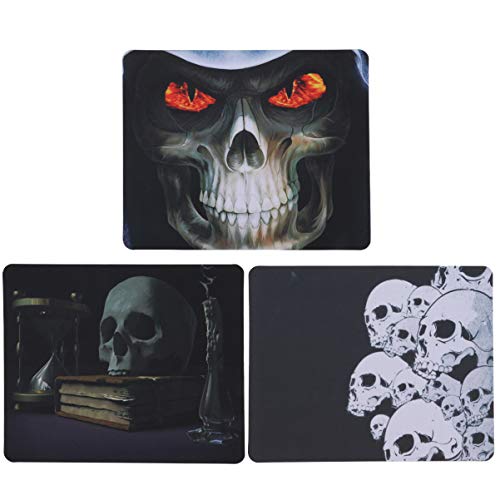3 Stück Halloween Mauspad Schädel Gaming Mauspad Laptop Mausmatte Schloss Muster Computer Pad für Wohnheim Net Bar Home Office