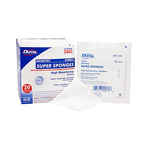 Dukal Gauze Sponges, Tipo VII, Estéril, 12 Pliegues Premium, 4" x 4" (Paquete de 480) miniatura 1