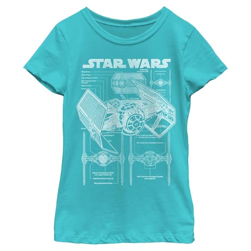 STAR WARS Girl's A New Hope TIE Fighter Schematic T-Shirt