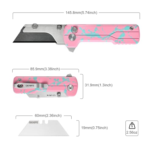 Image of OKNIFE U1 Ultra Pocket Folding Utility Knife, Ceramic Blade, O-Aluminum