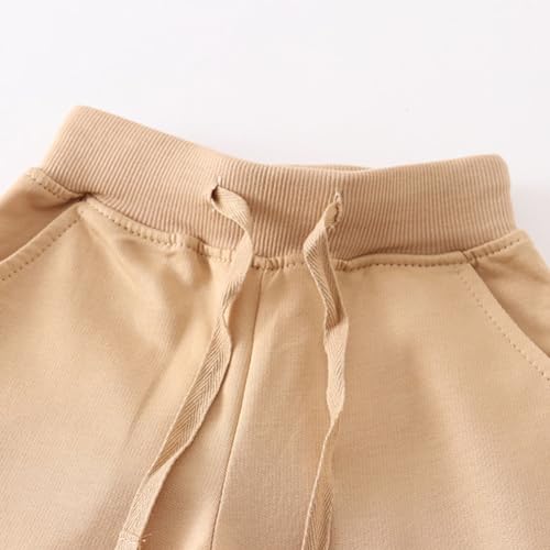 Toddler Boy Girl Cartoon Pattern Sweatpants Cotton Drawstring Elastic Waist Sport Jogger Pants with Pocket Age 2T-7T2