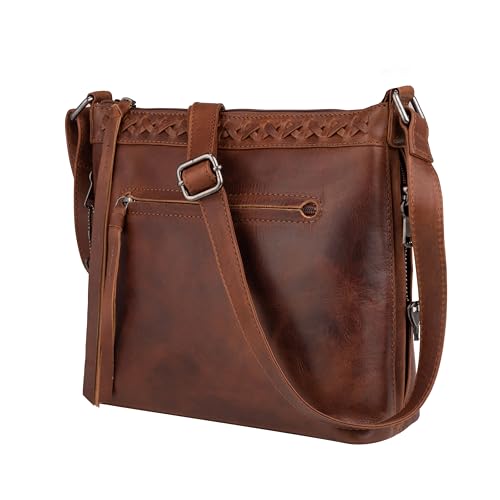 Faith Concealed Carry Crossbody Purse Genuine Leather Handbag with Locking Gun Compartment2
