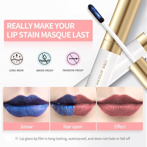 FERLYHR Lip Liner - Peel Off Lip Stain | Long Lasting Matte Lip Tattoo | Transfer Proof, Hydrating Formula with Hyaluronic Acid & Vitamin E | Vegan & Cruelty-Free | for All Skin Types(2#Brown)