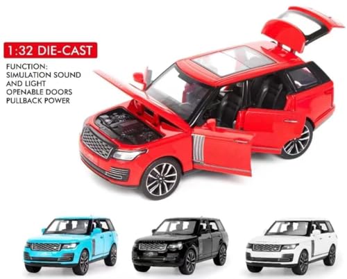 Image of Galaxy Hi-Tech Range Rover SUV Car 1:32 Scale Model Car Exclusive Alloy Metal Pull Back Die-cast Metal Pullback Toy car with Openable Doors & Light Music Best Gifts Toys Kids【Colors as Per Stock】