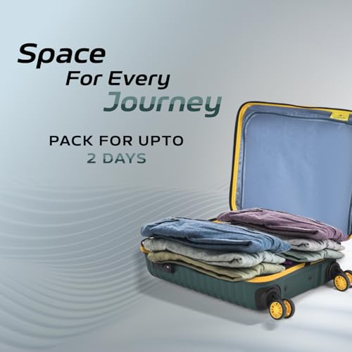 Image of Aristocrat Cabin Airpro Plus 55 Cm(Small) 8 Wheel Spinners Trolley Bags for Travel Hard Case Luggage, Lightweight Bag with TSA Lock & Anti-Theft Zipper(Green),Small