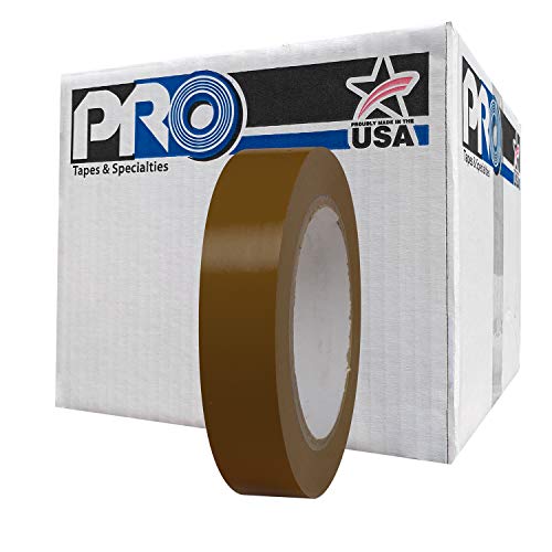 Image of ProTapes Pro 50 Premium Vinyl Safety Marking and Dance Floor Splicing Tape, 6 mils Thick, 36 yds Length x 1 inch Width, Brown (Pack of 36)